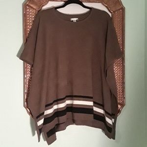 Croft&Barrow S/M Brown Sweater Poncho Top 💫